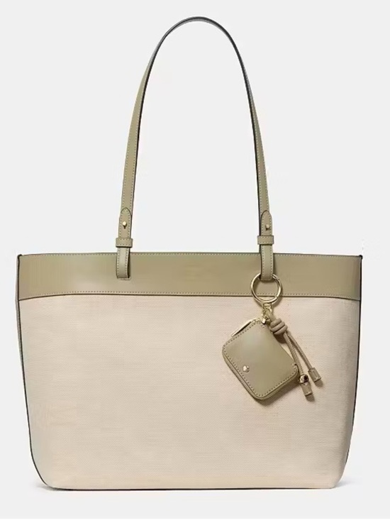 kate spade Handbags - Kate Spade Tessa Canvas Large Tote Bag with Coin Purse Charm